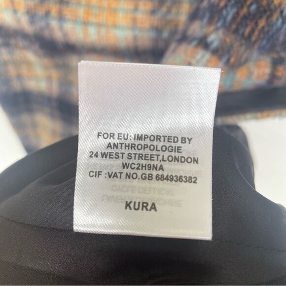 Anthropologie Andersen & Lauth Plaid Oversize Jacket Short Sleeve Cape Snaps OS - Picture 7 of 13